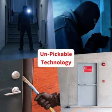 FlipLok High Security Door Lock - 10X Stronger Than a Deadbolt, Keypad Lock, Silver, Keyless