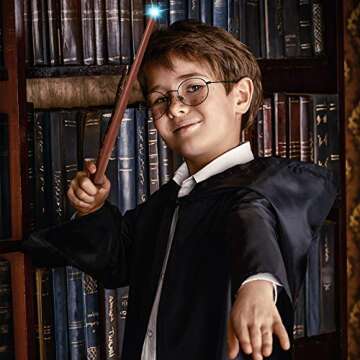 Enchanting 4-Piece Light-Up Wizard Wands for All Ages!