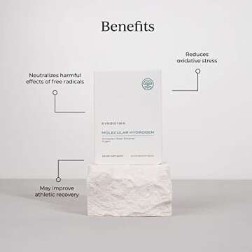 CYMBIOTIKA Molecular Hydrogen Water Tablets with Magnesium, Energy Boost, Gluten Free, Keto Antioxidant Drink, Fast Dissolving Supplements, Helps Fight Inflammation & Stress 30 Tablets, 12 ppm