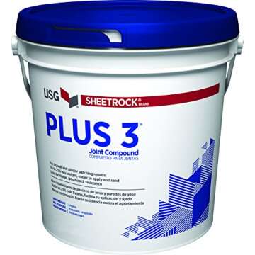 U S Gypsum 384013 3.75QT Plus3 Compound, 3.5 qt, White to Off-White