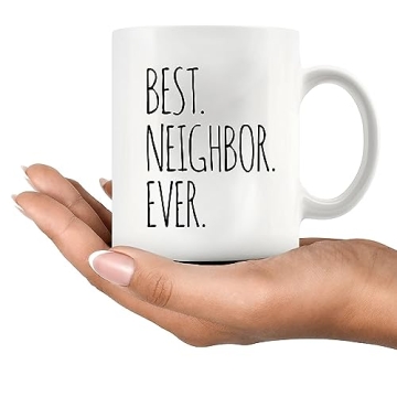 Panvola Best Neighbor Ever Farewell Gift for Neighbors Moving Housewarming Mug 11 oz