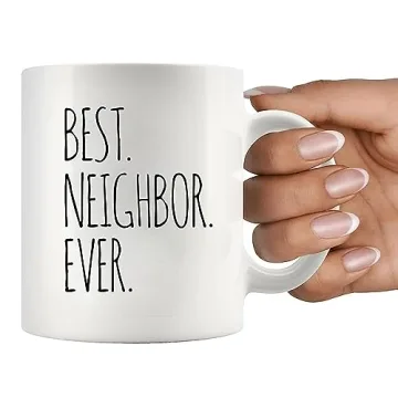 Panvola Best Neighbor Ever Farewell Gift for Neighbors Moving Housewarming Mug 11 oz