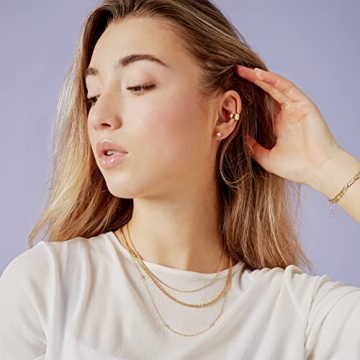 Elegant 14K Gold Plated Half Hoop Huggie Earrings