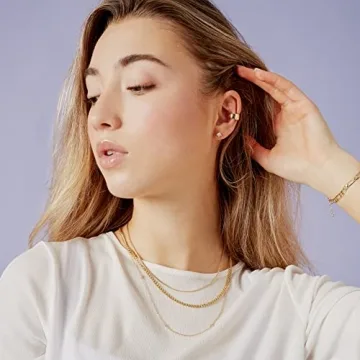 Elegant 14K Gold Plated Half Hoop Huggie Earrings