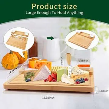 Bamboo Charcuterie Board and Knife Set for Every Occasion