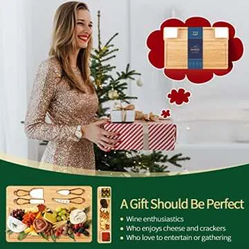 Bamboo Charcuterie Board and Knife Set for Every Occasion