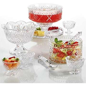 Godinger Glass Dublin Tasters Trifle, Custom, Clear, 16 Pc Set
