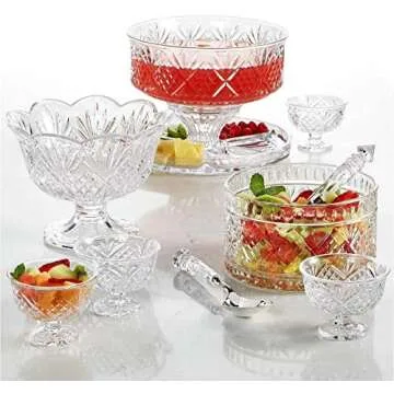Godinger Glass Dublin Tasters Trifle, Custom, Clear, 16 Pc Set