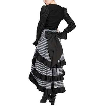 Women Renaissance Vintage Steampunk Ruched Boho Top