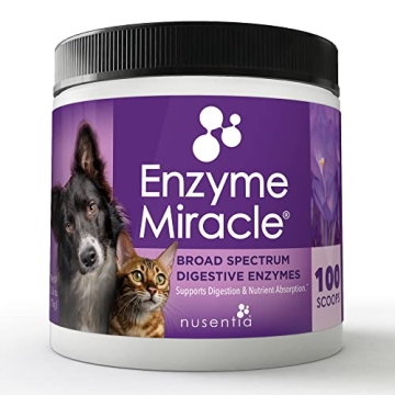 Enzymes for Cats & Dogs: Enzyme Miracle® (100 Servings) for Digestive Stress and Healthy Weight Man...