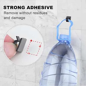 60 PCS Adhesive Cable Clips, Upgraded Wall Wire Clips for Cable Management, Strong Cord Clips Wire Holders for The Wall, Under Desk, Christmas Lights, Car, Dash Cam, Ethernet, Electric Wires Small