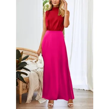PRETTYGARDEN Women's Elegant Satin Maxi Dress for All Occasions