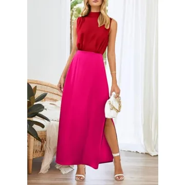 PRETTYGARDEN Women's Elegant Satin Maxi Dress for All Occasions