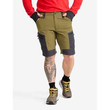 RevolutionRace Men’s RVRC GP Pro Zip Off Pants, Durable, Ventilated and Convertible Pants for All Outdoor Activities, Dark Olive, M