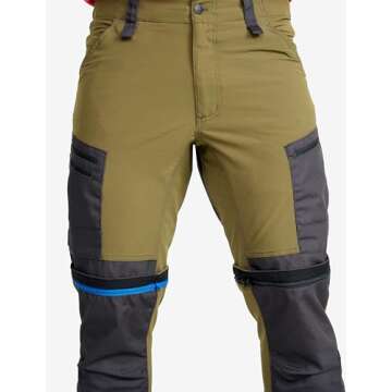 RevolutionRace Men’s RVRC GP Pro Zip Off Pants, Durable, Ventilated and Convertible Pants for All Outdoor Activities, Dark Olive, M