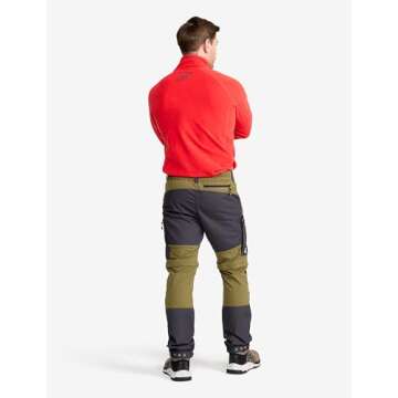 RevolutionRace Men’s RVRC GP Pro Zip Off Pants, Durable, Ventilated and Convertible Pants for All Outdoor Activities, Dark Olive, M