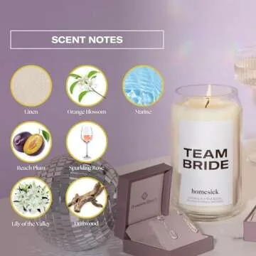 HOMESICK Team Bride Candle - 60-80 hrs of Joyful Fragrance