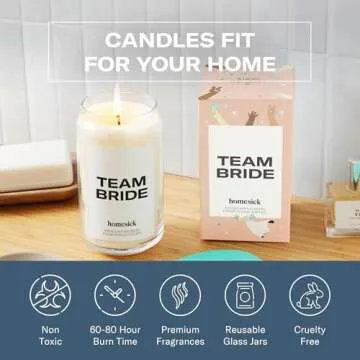 HOMESICK Team Bride Candle - 60-80 hrs of Joyful Fragrance