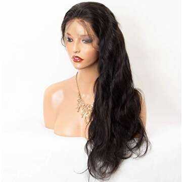Chantiche Glueless Body Wave 360 Lace Wig with Natural Hairline and High Ponytail Brazilian Virgin 3...