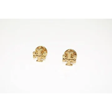Tory Burch Gold Logo Stud Earrings for Women