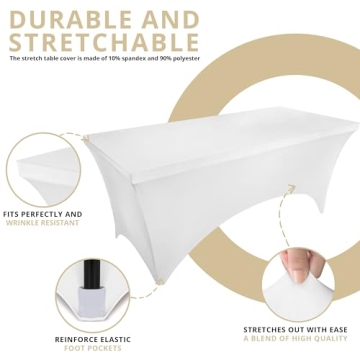 Utopia Spandex Tablecloths 2 Pack for Events and Parties