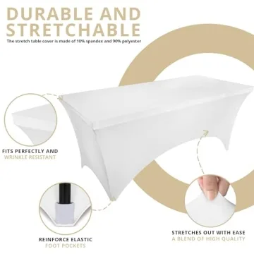 Utopia Spandex Tablecloths 2 Pack for Events and Parties