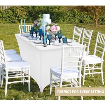 Utopia Spandex Tablecloths 2 Pack for Events and Parties
