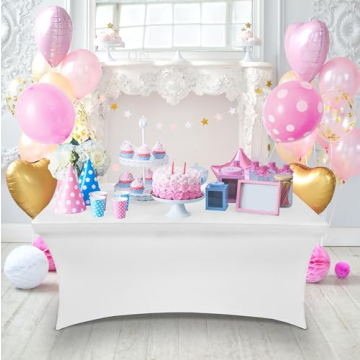 Utopia Spandex Tablecloths 2 Pack for Events and Parties