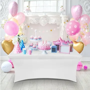 Utopia Spandex Tablecloths 2 Pack for Events and Parties