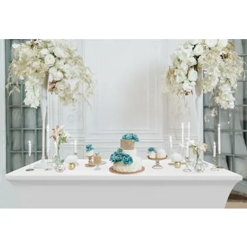 Utopia Spandex Tablecloths 2 Pack for Events and Parties