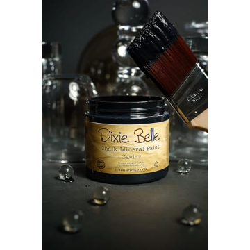 Dixie Belle Paint Company Chalk Finish Furniture Paint - Caviar (32oz) - Matte Black Chic Chalk Mine...