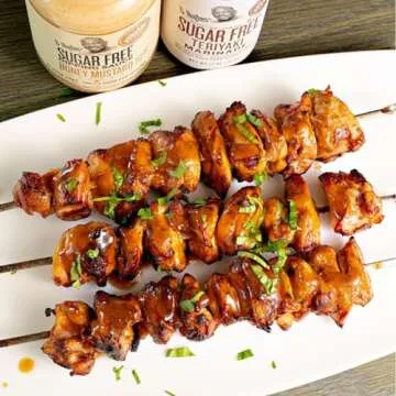 G Hughes Sugar Free, Teriyaki Marinade - Gluten Free Teriyaki Sauce, Sugar Free Teriyaki Sauces, Asian Sauces, Sugar Free BBQ Sauces - 13 Oz (3-Pack)