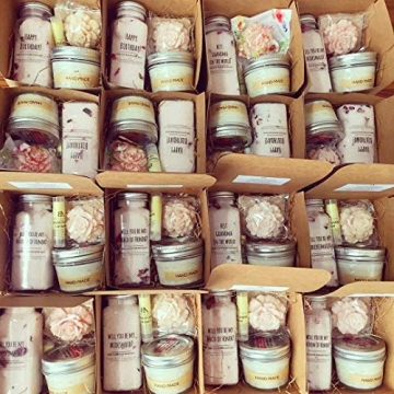 Happy Birthday Gift Set - Natural Spa Basket for Women