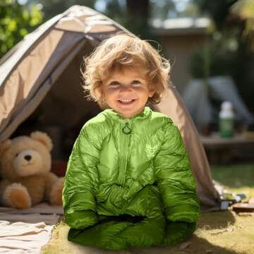 AZITREK T40 Toddler Sleeping Bags Boys Girls | Ages 2-4 | Puffy Kids Sleeping Bag Camping Outdoor |u...
