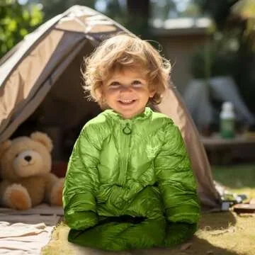 AZITREK T40 Toddler Sleeping Bags Boys Girls | Ages 2-4 | Puffy Kids Sleeping Bag Camping Outdoor |u...