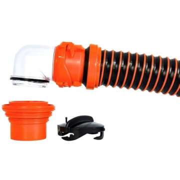 Camco RhinoEXTREME 15-Foot Camper/RV Sewer Hose Kit | Features TPE Technology for Abrasion Resistanc...