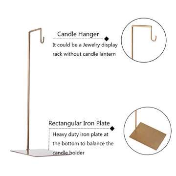 Retrome Antique Brass Hurricane Lantern for Home Decor