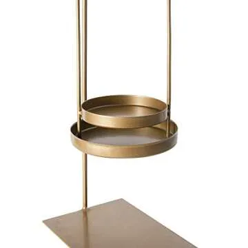 Retrome Antique Brass Hurricane Lantern for Home Decor
