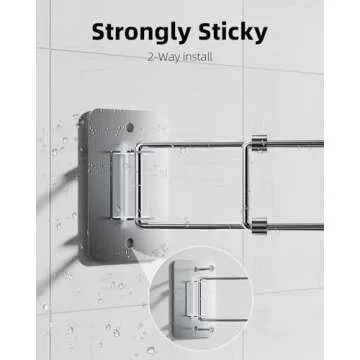 FOCSPROD RV Shower Corner Storage Bar, 7.5-13.4 inches RV Bathroom Travel Trailer Storage Organization Coner Bar, Stainless Steel RV Shower Corner Shelf Rod in Camper Must Haves Accessories (3 Pack)