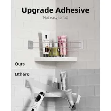 FOCSPROD RV Shower Corner Storage Bar, 7.5-13.4 inches RV Bathroom Travel Trailer Storage Organization Coner Bar, Stainless Steel RV Shower Corner Shelf Rod in Camper Must Haves Accessories (3 Pack)