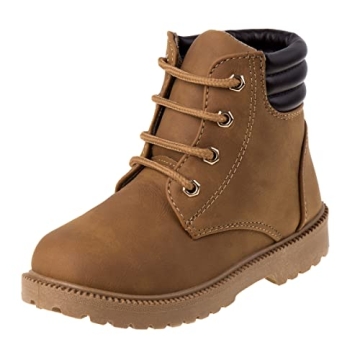 Rugged Bear Girls & Boys Waterproof Hiking Boots - Urban Comfort Tan
