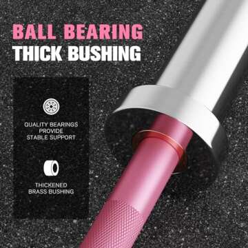 RitFit 4FT/5FT/6FT/7FT Olympic Barbell Bar for Men and Women, Weight Bar for Weight Lifting, Squat and Bench Press (4FT)