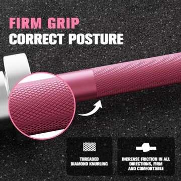 RitFit 4FT/5FT/6FT/7FT Olympic Barbell Bar for Men and Women, Weight Bar for Weight Lifting, Squat and Bench Press (4FT)