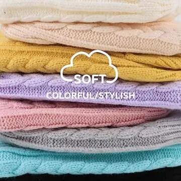 Winter Warm Knitted Baby Hat for Girls Cotton Lined Infant Toddler Girls Hat Autumn Cute Bow Classic Girls Beanie 0-6Y(M,White)