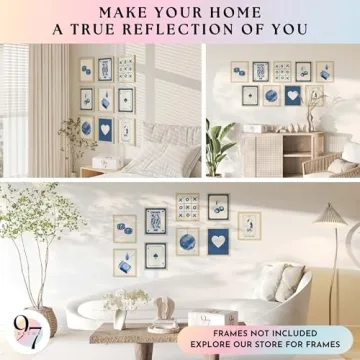 Trendy Blue Lucky Poker Wall Art Posters for Home Decor