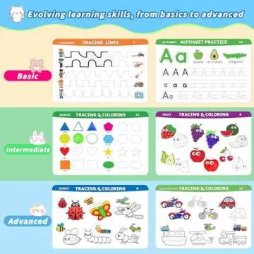 Preschool Learning Activities Educational Workbook: Preschool Handwriting Tracing Books | Autism Learning Materials | Alphabet Learning Toys | Pre k Workbooks | Montessori Busy Book for Kids Ages 3-5