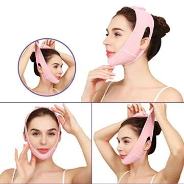 V line Lifting Mask Double Chin Reducer - Double Chin Eliminator - Face Lifting Belt, Face Slimmer,C...