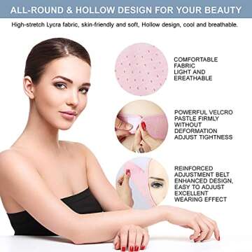 V line Lifting Mask Double Chin Reducer - Double Chin Eliminator - Face Lifting Belt, Face Slimmer,Chin Strap For Double Chin For Women, Face Belt, Tightening Skin Preventing Sagging Face Lift Tape