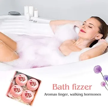 KASTU Dried Flower Bath Bombs Gift Set for Relaxation