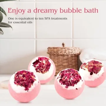KASTU Dried Flower Bath Bombs Gift Set for Relaxation
